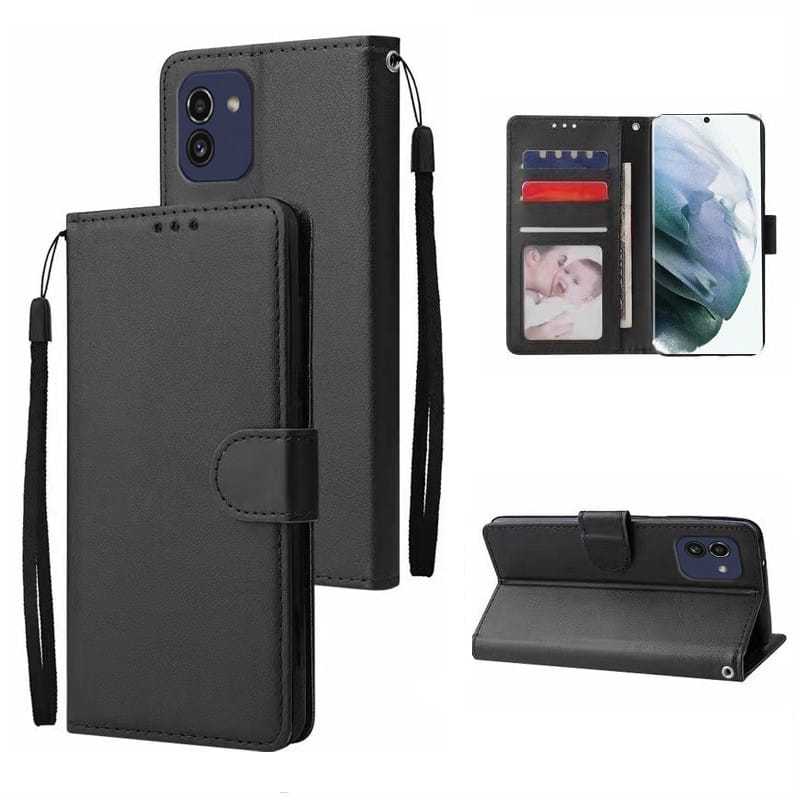 Case Dompet Lipat Polos Tipe SAMSUNG GALAXY A03 Casing Dompet Slot Kartu