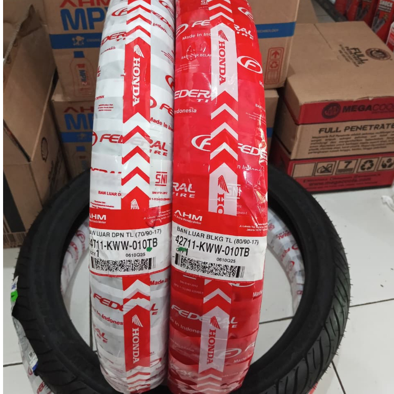 Ban Luar FEDERAL HONDA TUBLES 70/90 Ring 17 80/90 Ring 17 BAN DEPAN BELAKANG REVO SUPRA X 125 BLADE