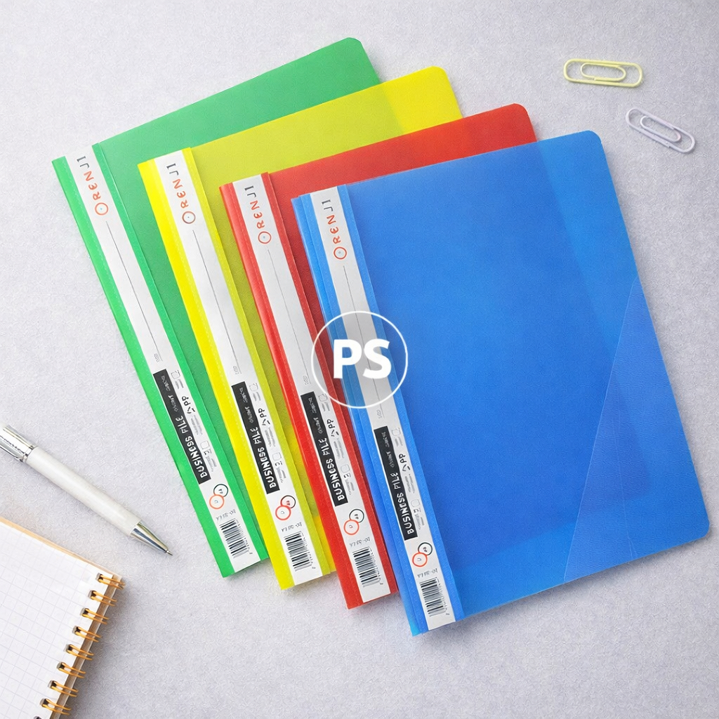 Map Plastik SnailHecter ORENJI Business File F4 Transparan Warna | Folder Dokumen