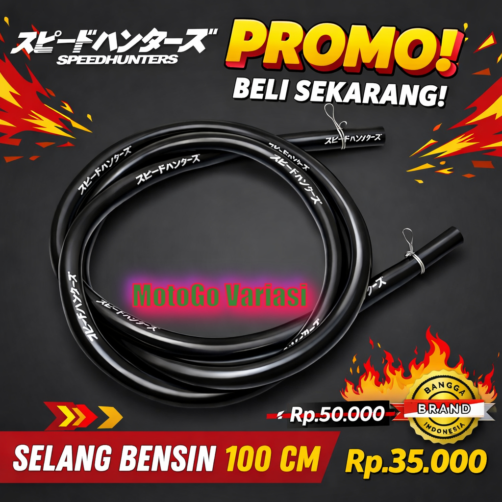 Selang Bensin Motor SpeedHunters Universal 100cm | Tahan Panas Grade A