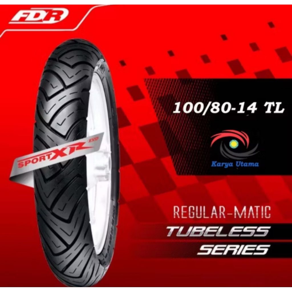 Ban Luar Tubles Fdr Sport Xr Ring 14 100/80.produksi terbaru