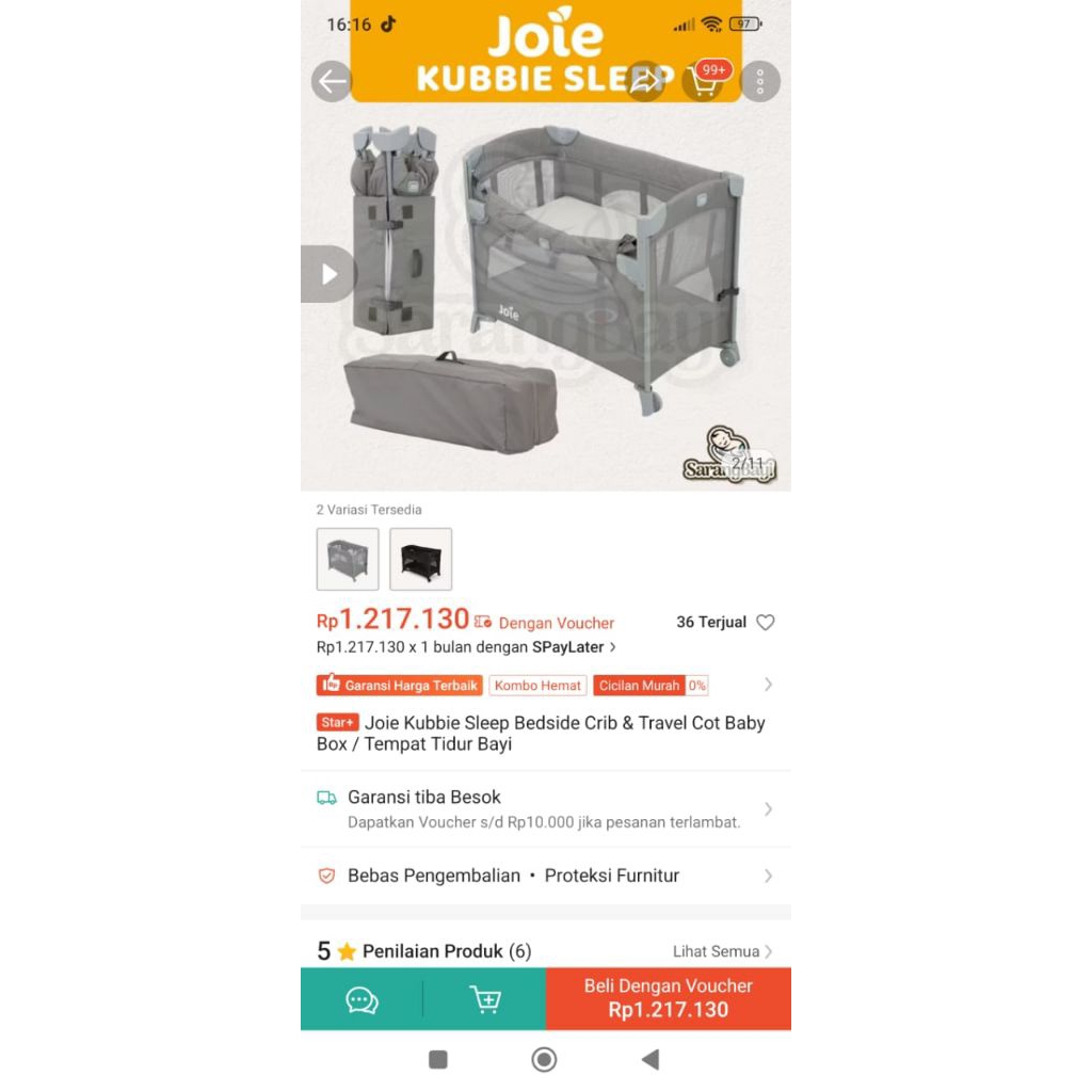 Kasur Anak Joie Kubbie Preloved 95% kondisi