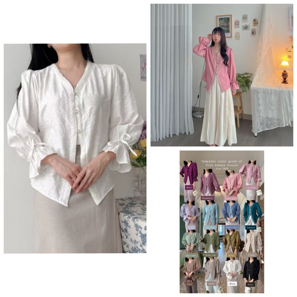 Ezra kebaya blouse motif bordir bunga