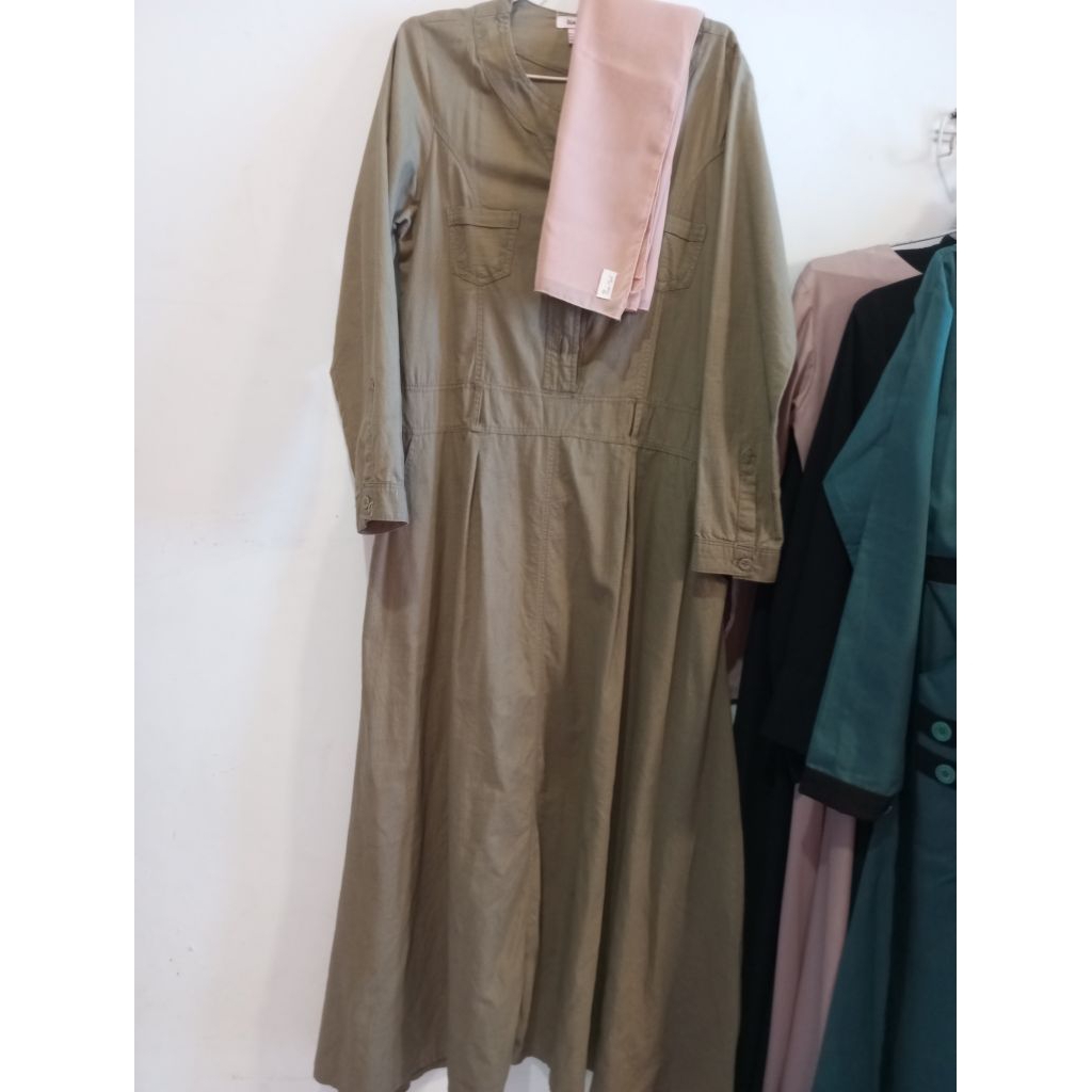 gamis set hijab polycotton pl