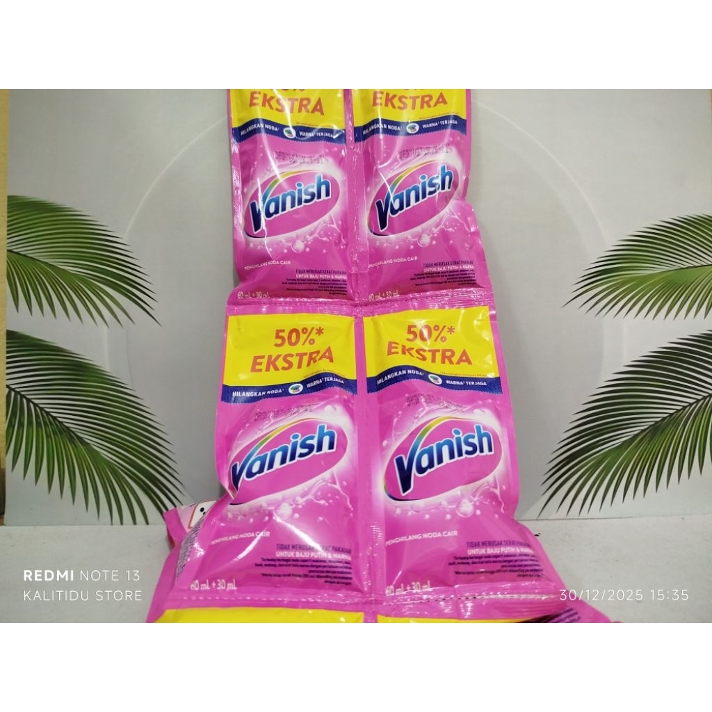 Vanish renteng isi 12 sachet/Pehilang noda pakaian/Vanish