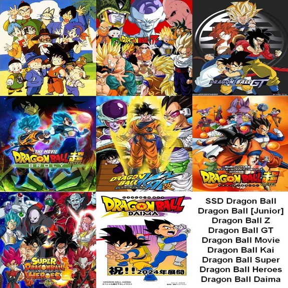 Paket Harddisk SSD Film Anime Dragon Ball DB Junior Z GT Movie Kai Super Heroes Daima Lengkap