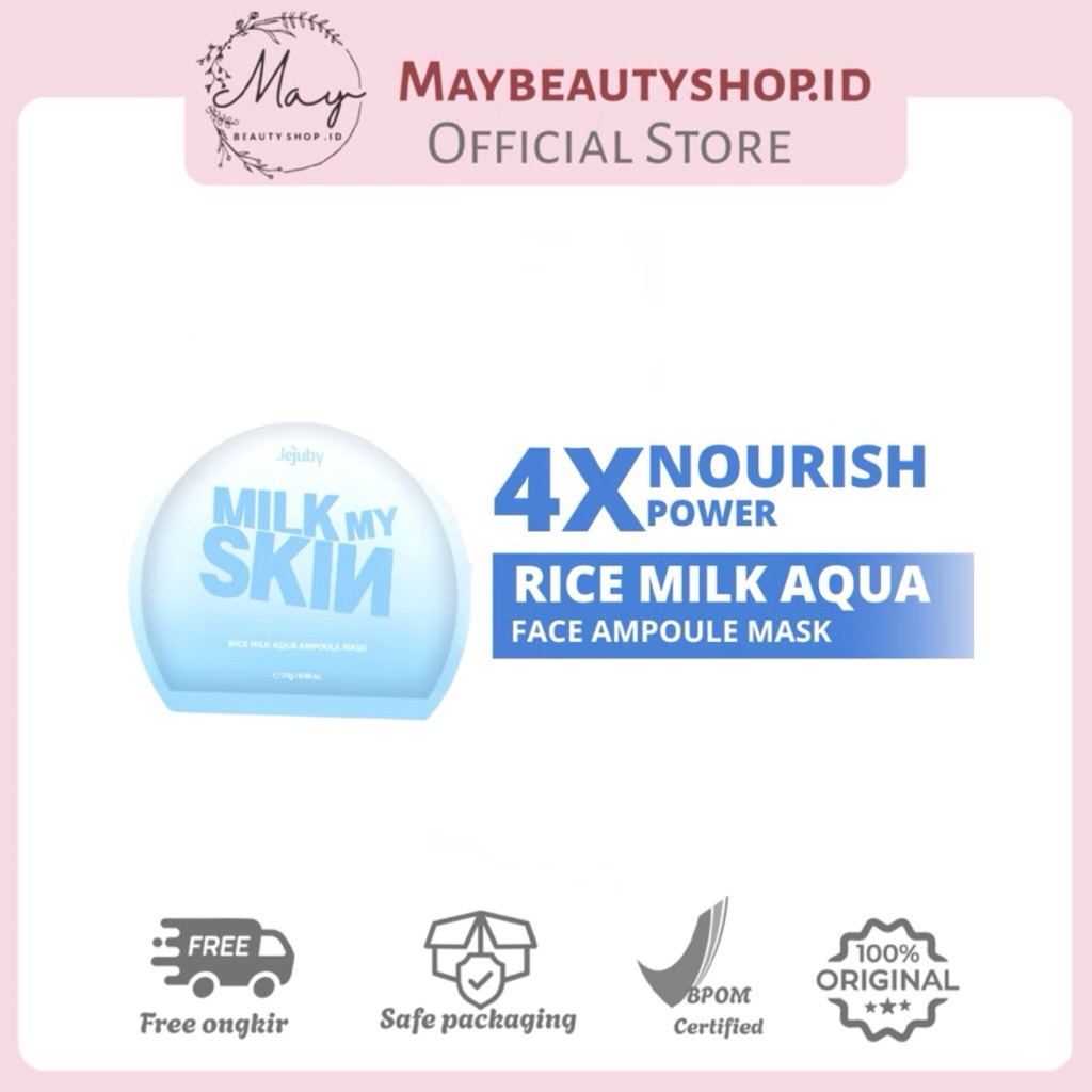 Jejuby Rice Milk Aqua Ampoule Mask | Sheet Mask |