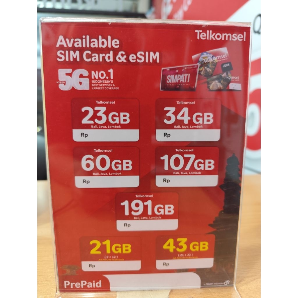 Kartu Perdana Turis Telkomsel paket data telkomsel Tourist Sim card eSIM Registration Foreign Citize