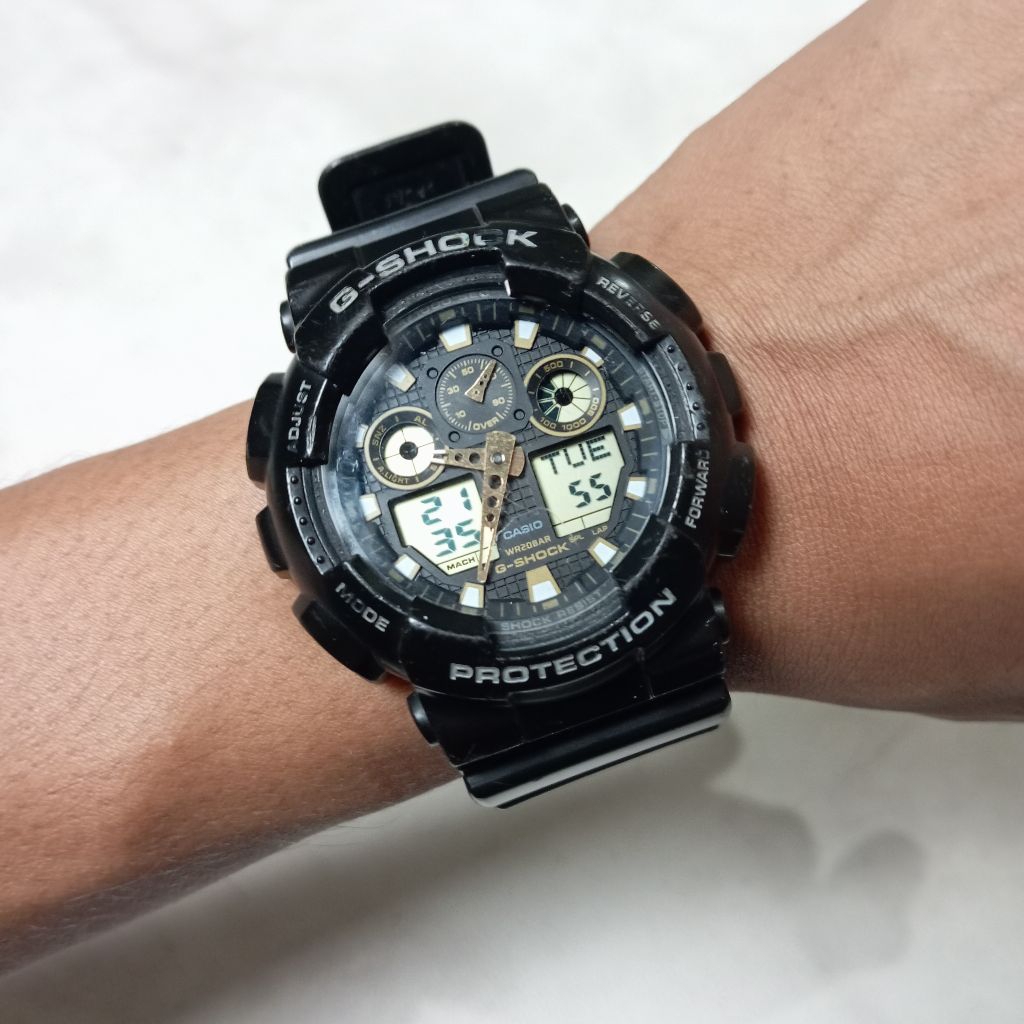 Jam Tangan Casio G-Shock GA-100 GBX Pria Wanita Second Bekas