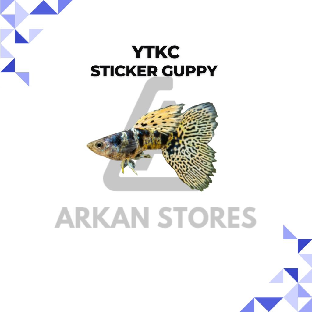 Sticker Guppy YTKC 1Pasang Ornamen Aquarium