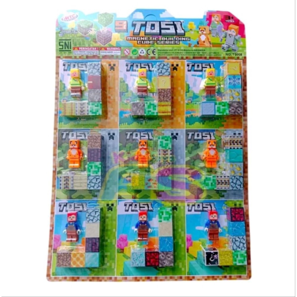 mainan anak robot magnet/roboman tosi magnet