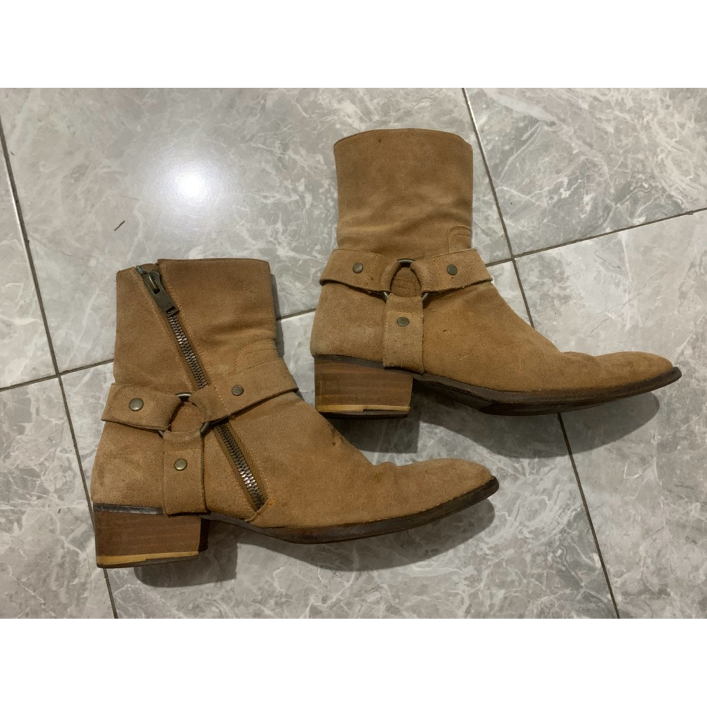 Saint Laurent Paris Wyatt Harness Boots