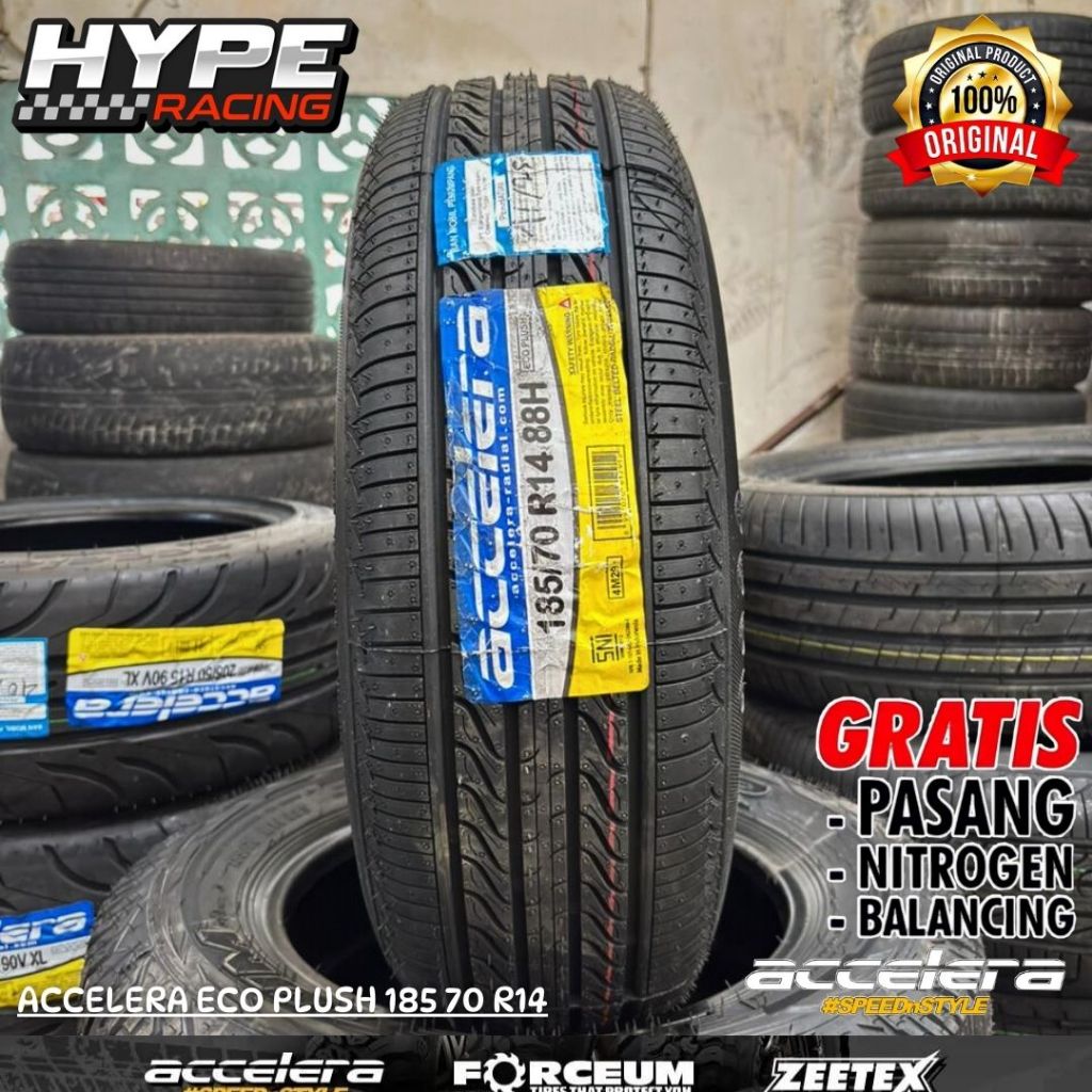 Ban Mobil Ring 14 Standar AVANZA/XENIA 185 70 R14 Merk ACCELERA ECO PLUSH