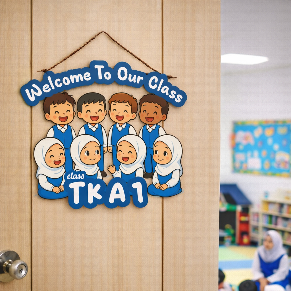 PSO Hiasan Ruang Kelas Welcome Class TK Custom Nama Kelas Tulisan Dekorasi Sekolah