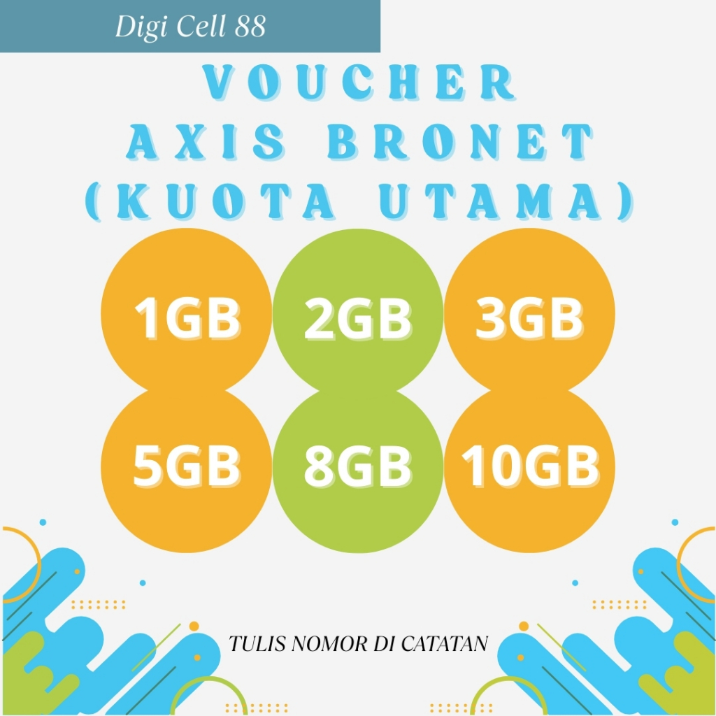 (Fisik/Kirim Kode) Voucher Internet AXIS Bronet Kuota Utama 24 Jam Tanpa Batas Aplikasi | Data Kuota