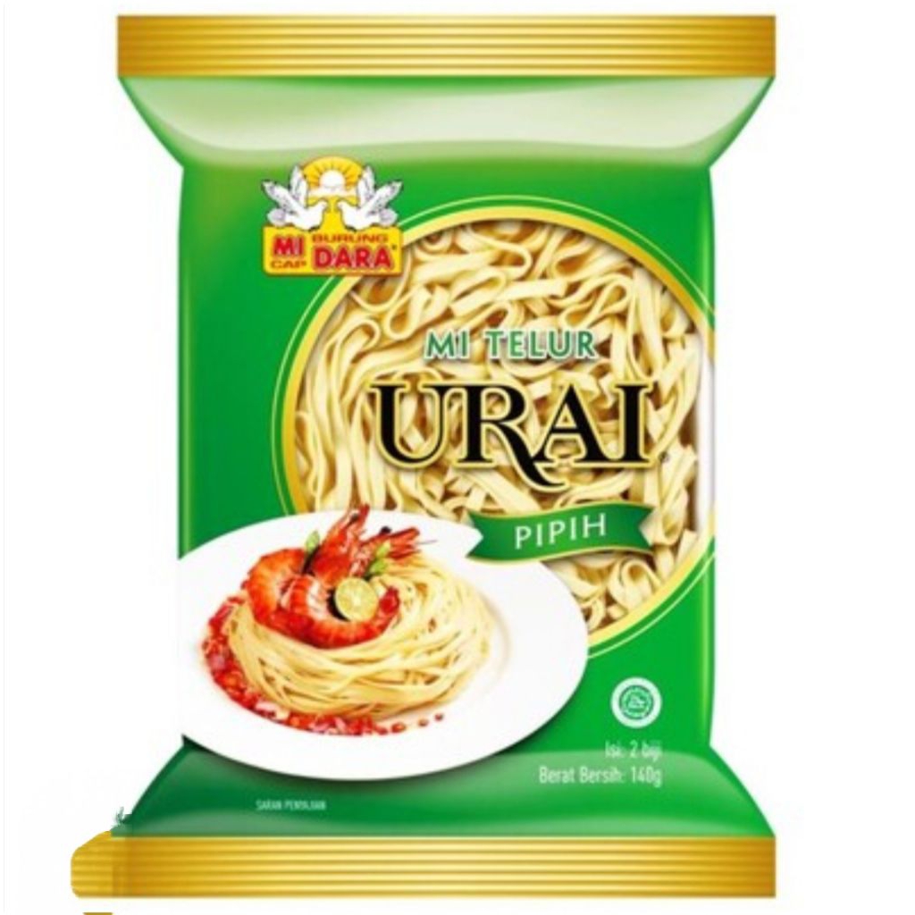 Mie Telur Urai Pipih