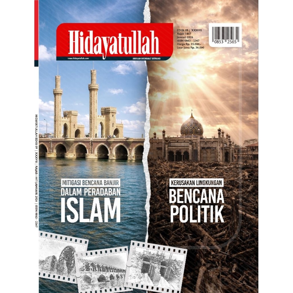 Majalah Hidayatullah edisi Januari 2026 Mitigasi Bencana dalam peradaban Islam