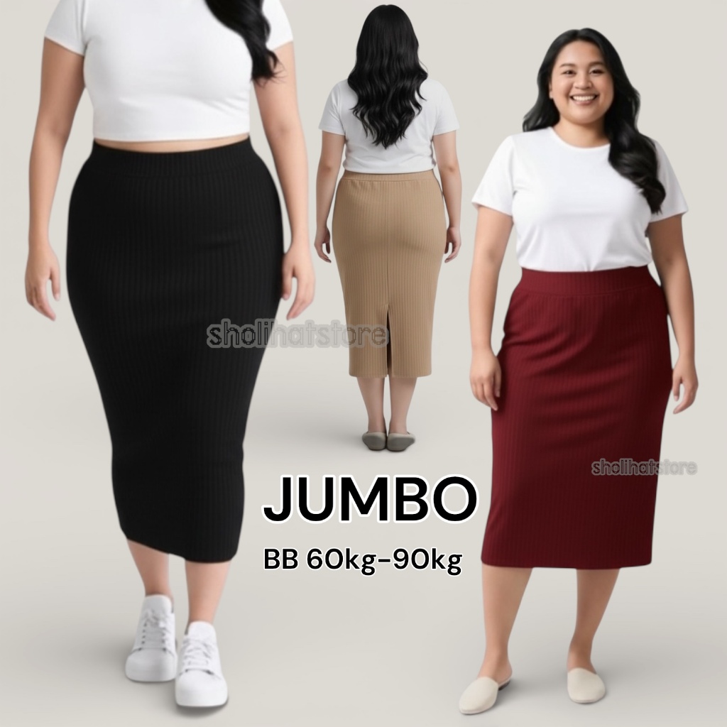 ROK SPAN RAJUT 7/8 JUMBO XXL XXXL / ROK SPAN KNITTED BB 50 60 70 80 90 KG / ROK SPAN RAJUT PENDEK JU