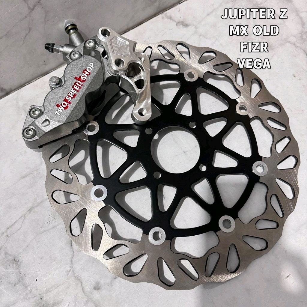 Paket Kaliper Big Pot Axial Jupiter Jupiter Z Fizr Vega MX Old + piringan 300MM + Breket kaliper + B