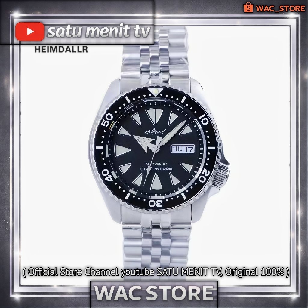 NEW HEIMDALLR SHARKEY MONSTER SKX AUTOMATIC SEIKO NH36 A STEEL SOLID 316 L SAFIR + AR COATING WR 200