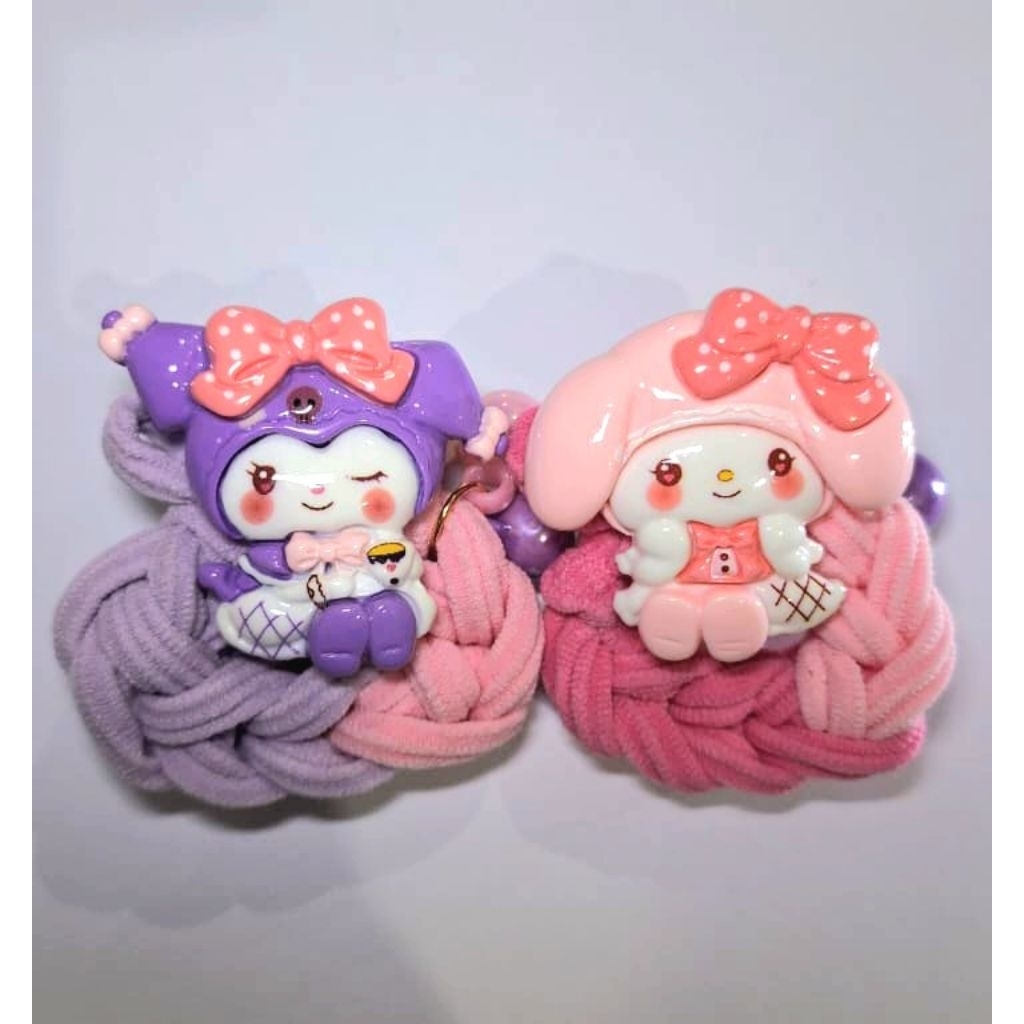 Ikat Rambut Kuromi & My Melody | Hair Accessories Karakter Lucu