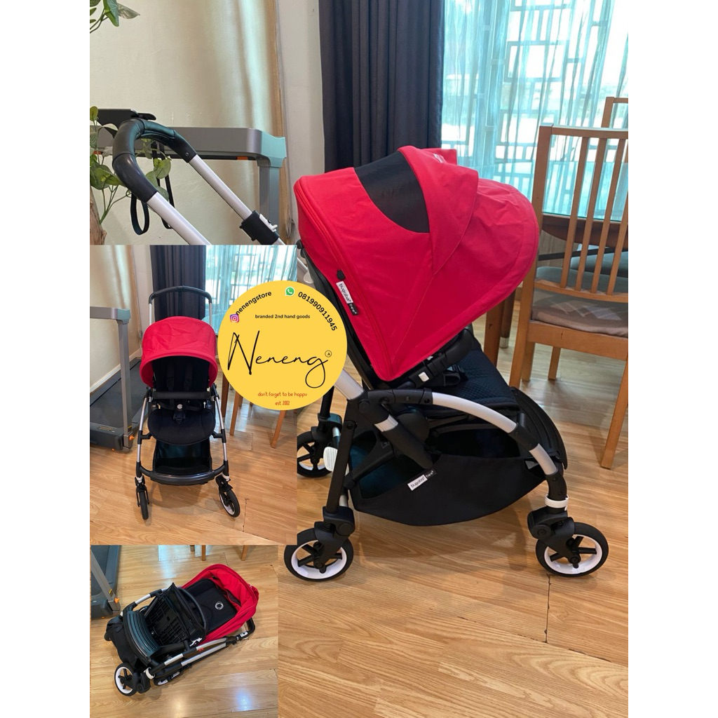 stroller bugaboo bee 6 original red canopy