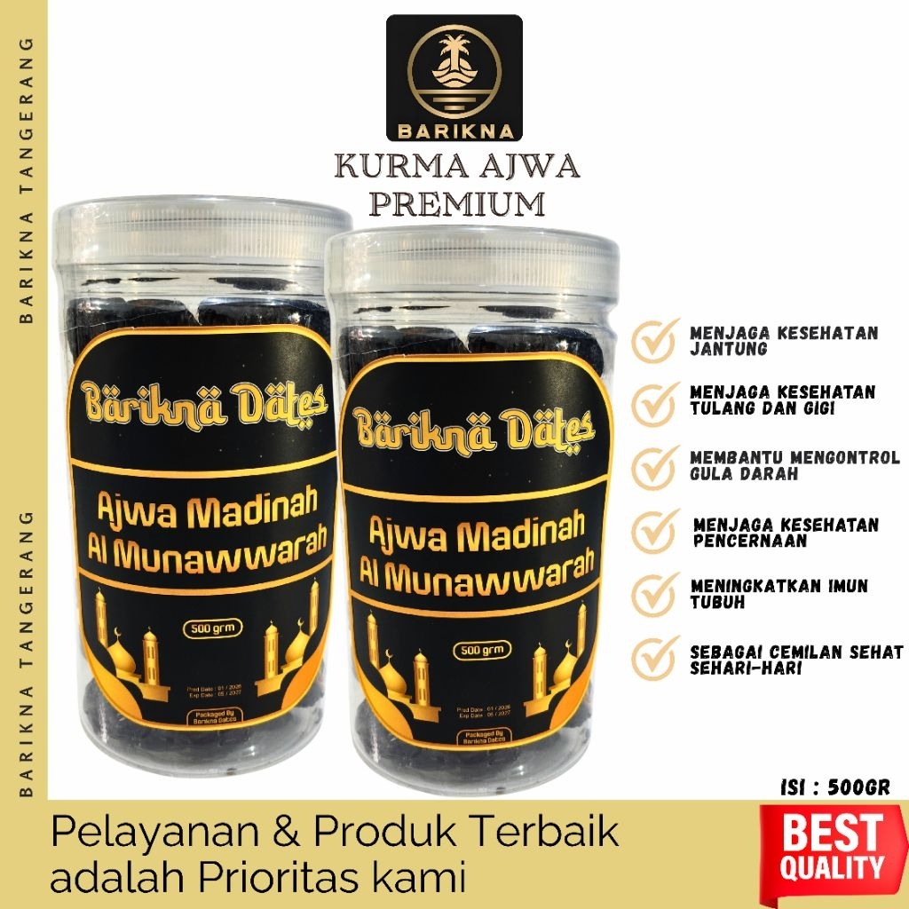 KURMA/AJWA/KURMA AJWA/KURMA NABI/AJWA MADINAH 500gr