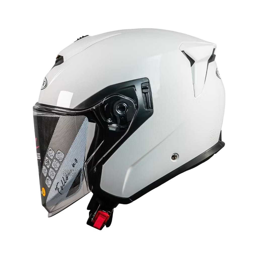 Zeus ZS-626 White Half Face