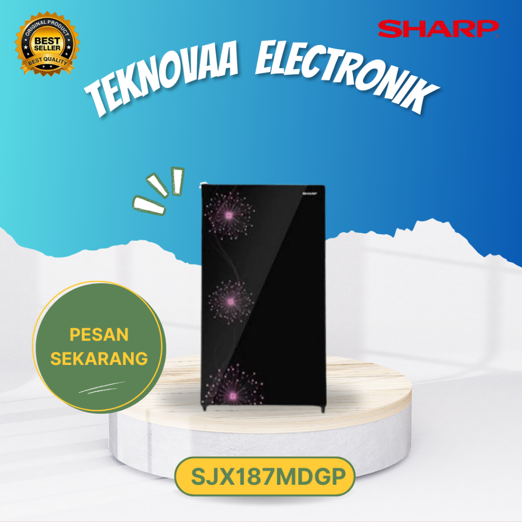 SHARP KULKAS 1 PINTU SJX187MDGP 128L/SJX-187MDGP/SJX 187MDGP/SHARP KULKAS 1 PINTU/SHARP KULKAS LOW W
