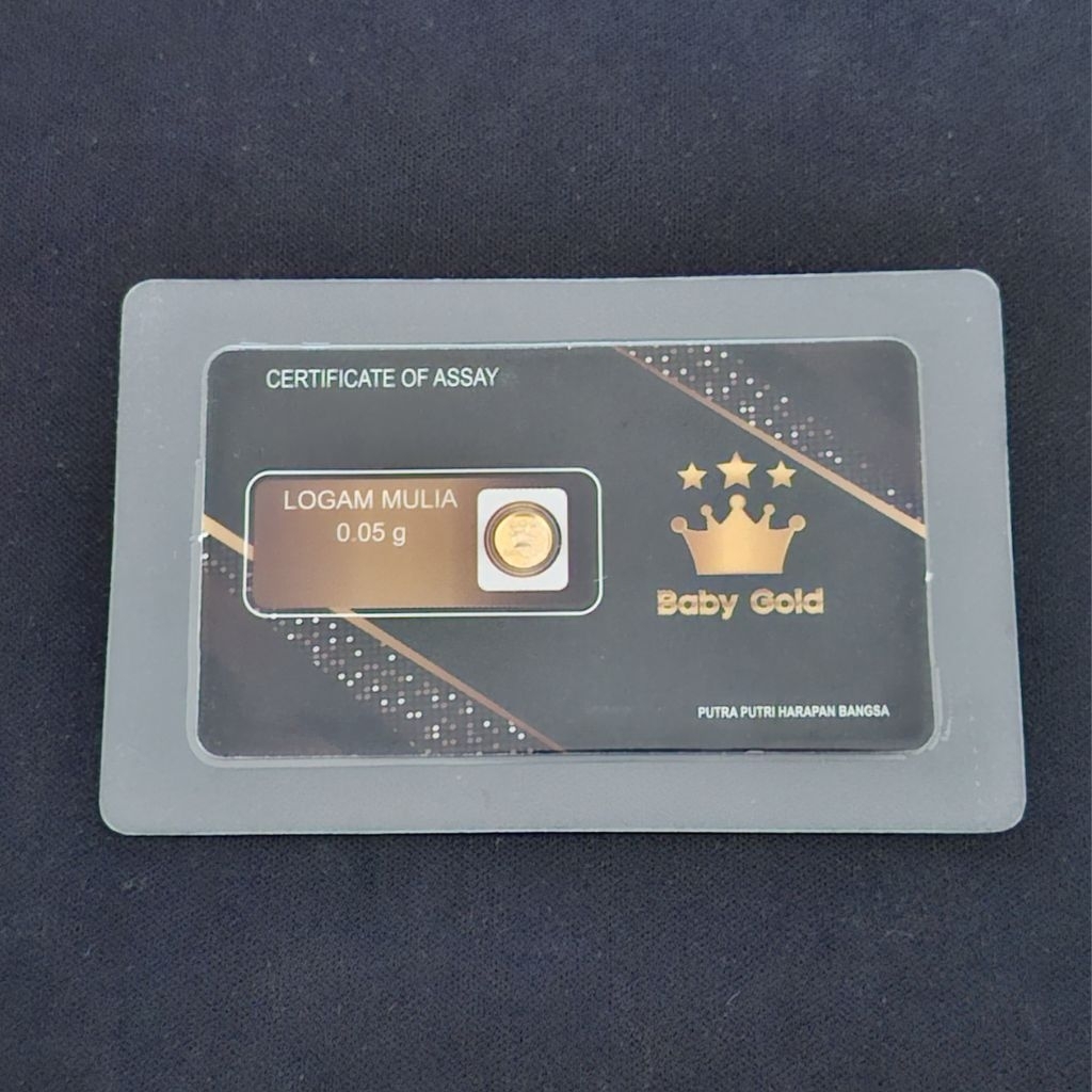 Baby Gram 0.05 0,05 Gram Emas Mini Gold Logam Mulia 24 Karat