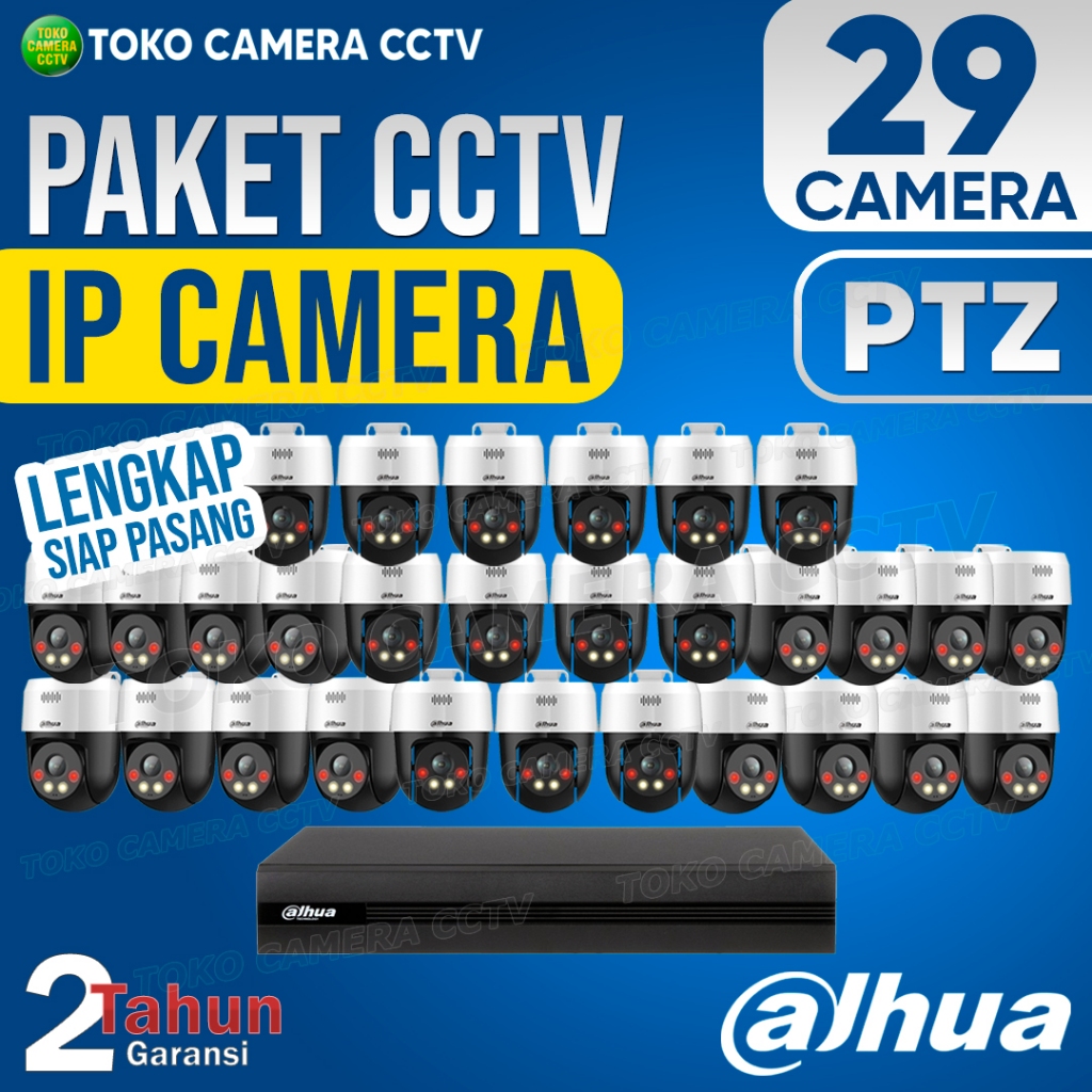 PAKET CCTV IP CAMERA PTZ DAHUA 32 CHANNEL 29 KAMERA