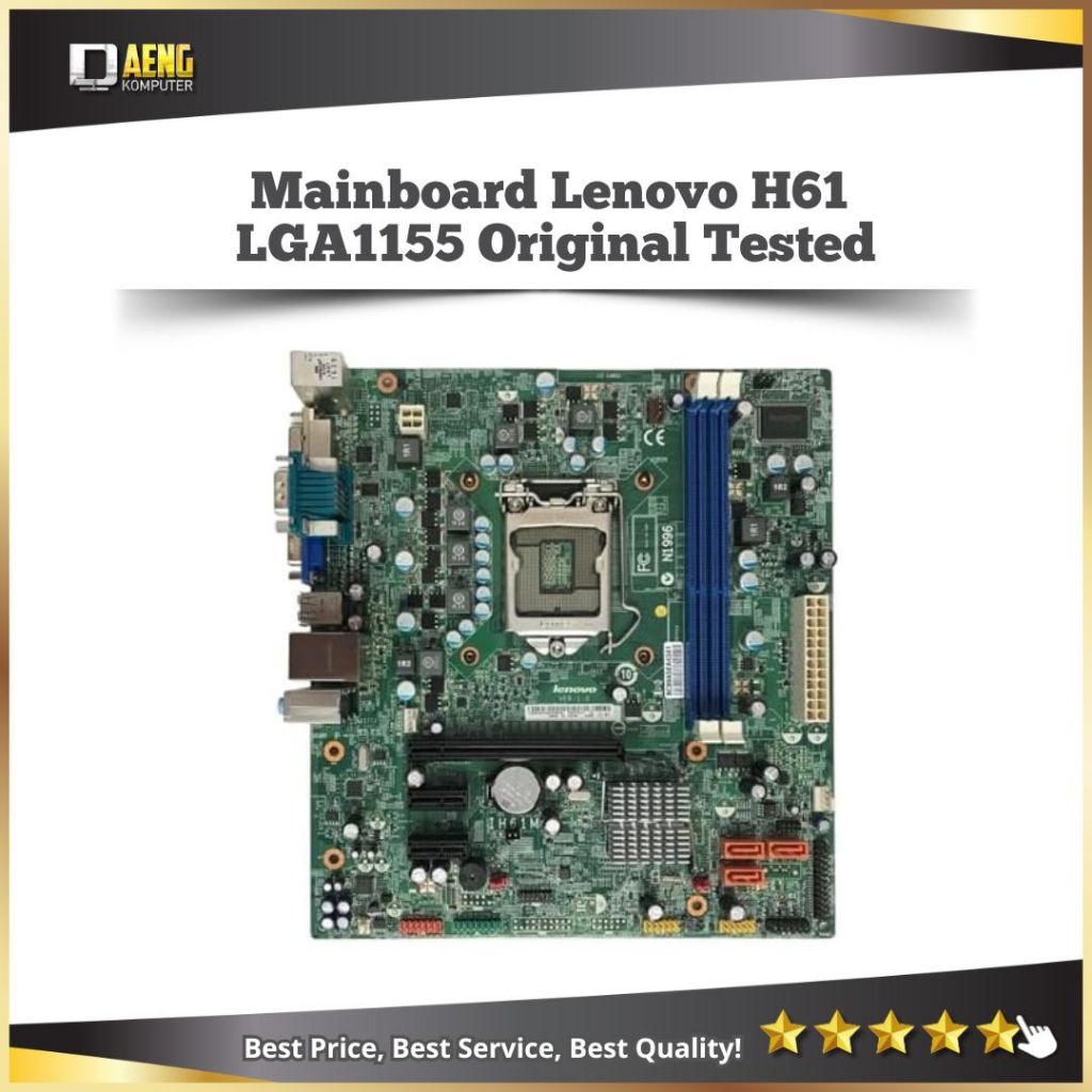 Motherboard Lenovo H61 Socket 1155 PC Desktop Original Support Sandy & Ivy Bridge Murah Bergaransi
