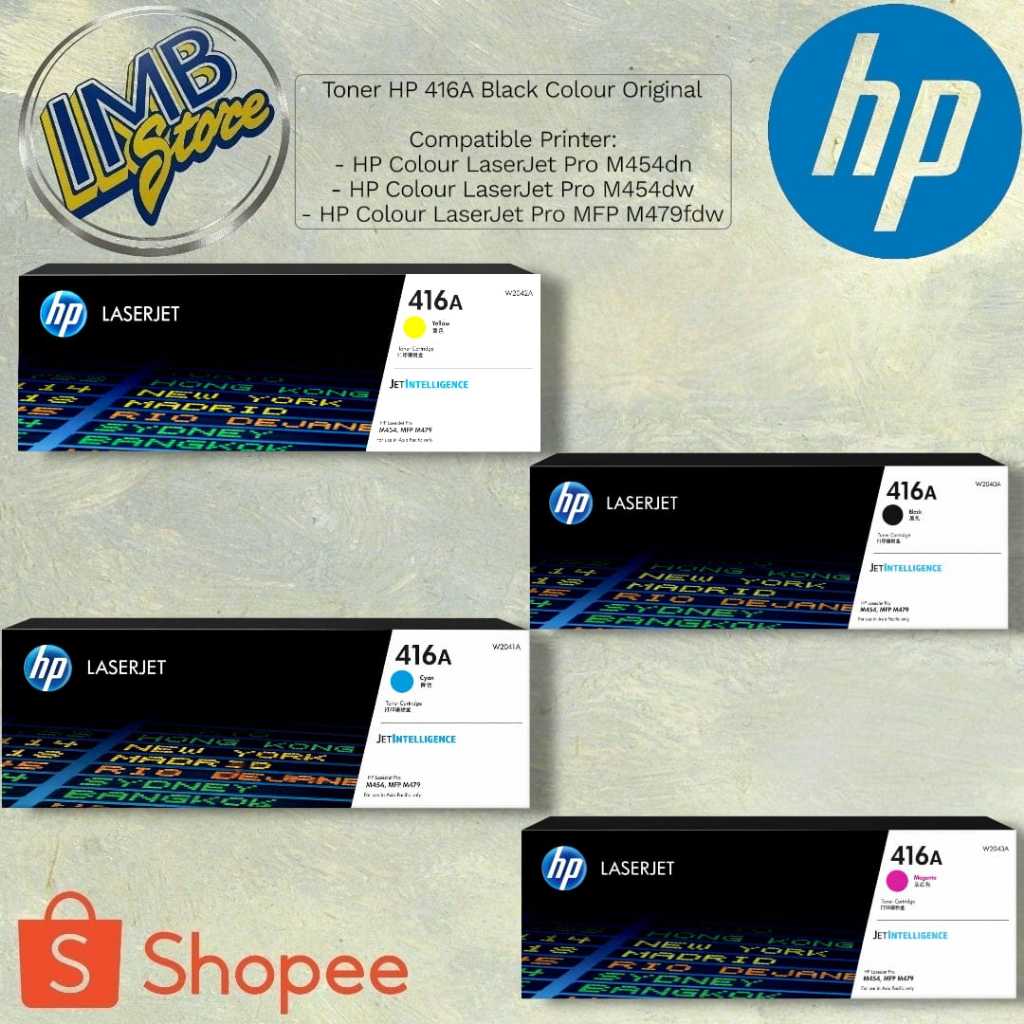 Toner Hp Laserjet 416a  Toner Cartridge Hp 416a Black Colour (paket) Original