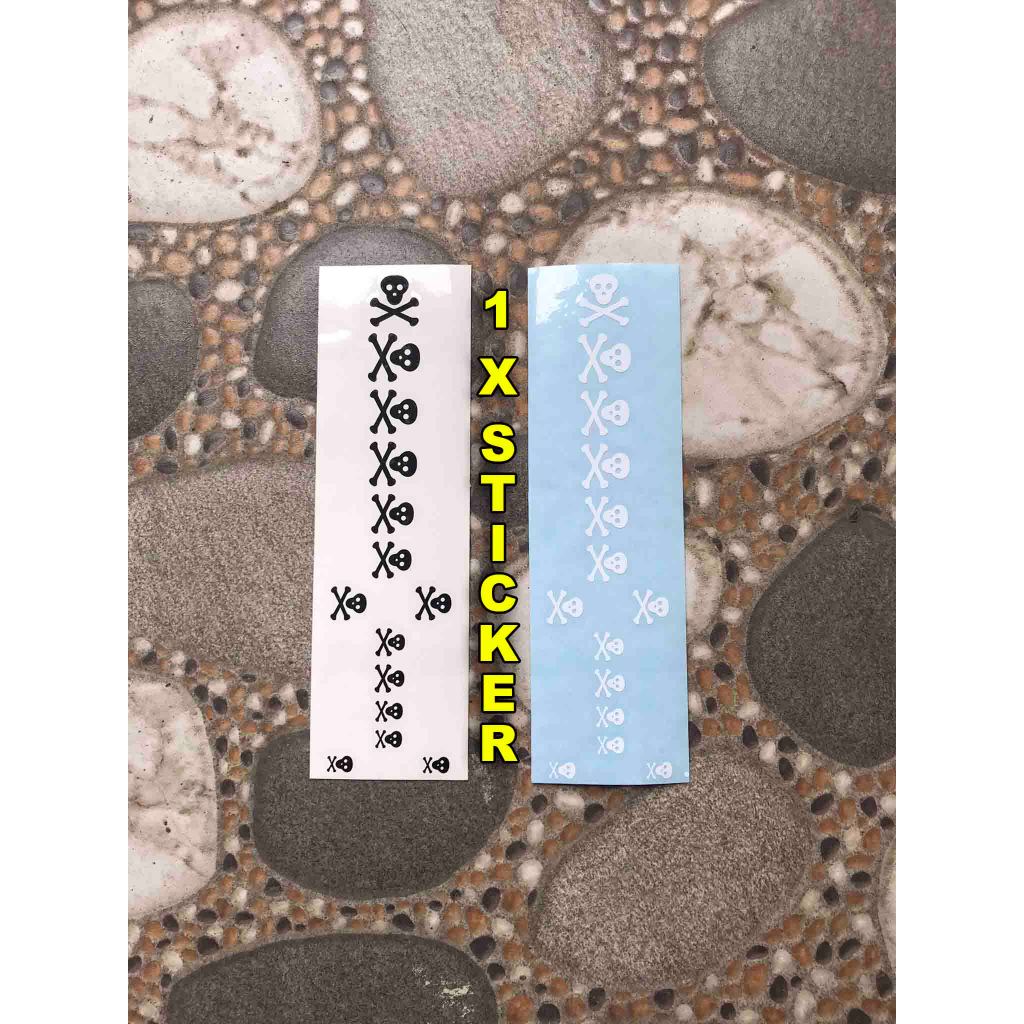 Sticker inlay Kirk's skull & bones Kirk Hammett Signature Series KH DEMONOLOGY Gitar Ltd Esp Kh2 Vin