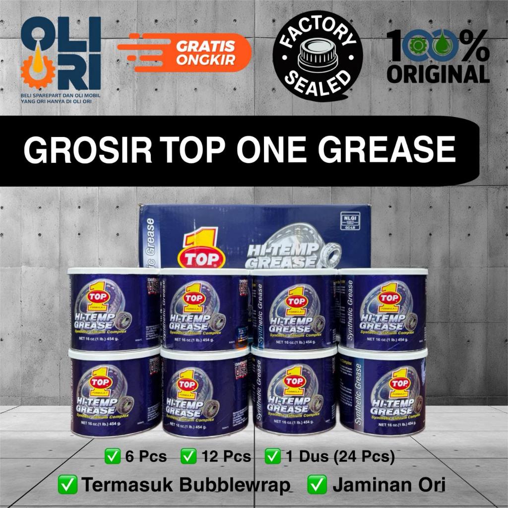 GROSIR Gemuk Stempet Pelumas TOP ONE HI-TEMP Grease Top 1 Cvt Bearing Bitu Original 454g