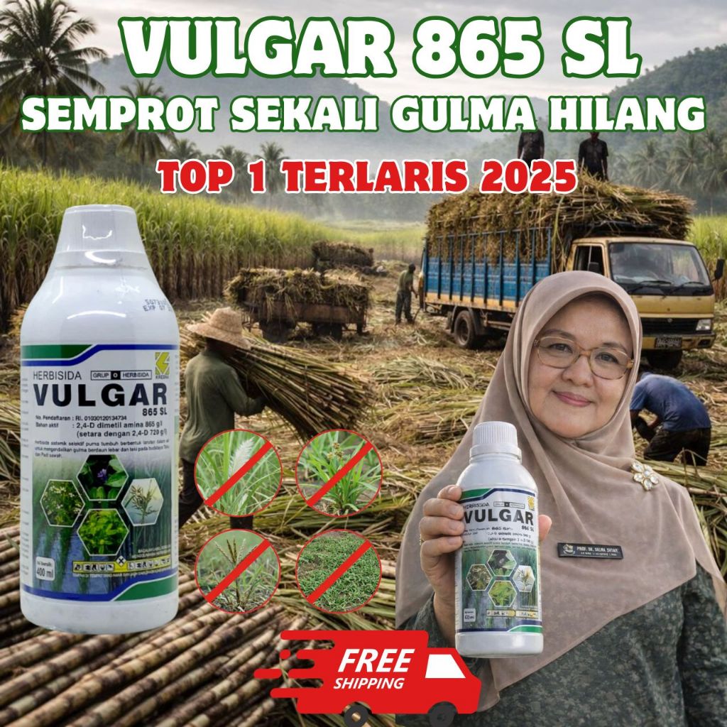 Obat Rumput VULGAR Herbisida 400 ml, Racun Rumput Paling Ampuh, Pestisida Nabati, Racun Rumput Untuk