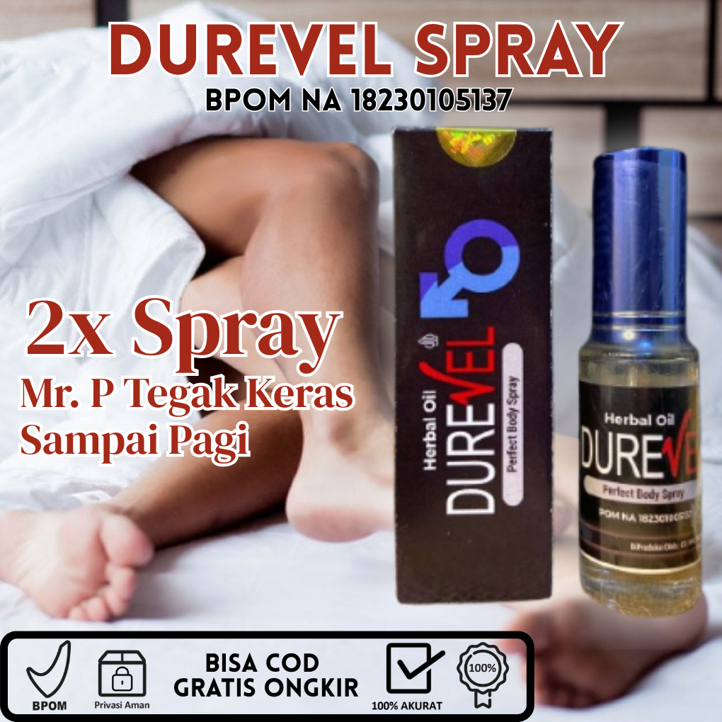 Durevel Spray Asli Original 15ml - Herbal Pria Dewasa Penambah Stamina dan Vitalitas Pria