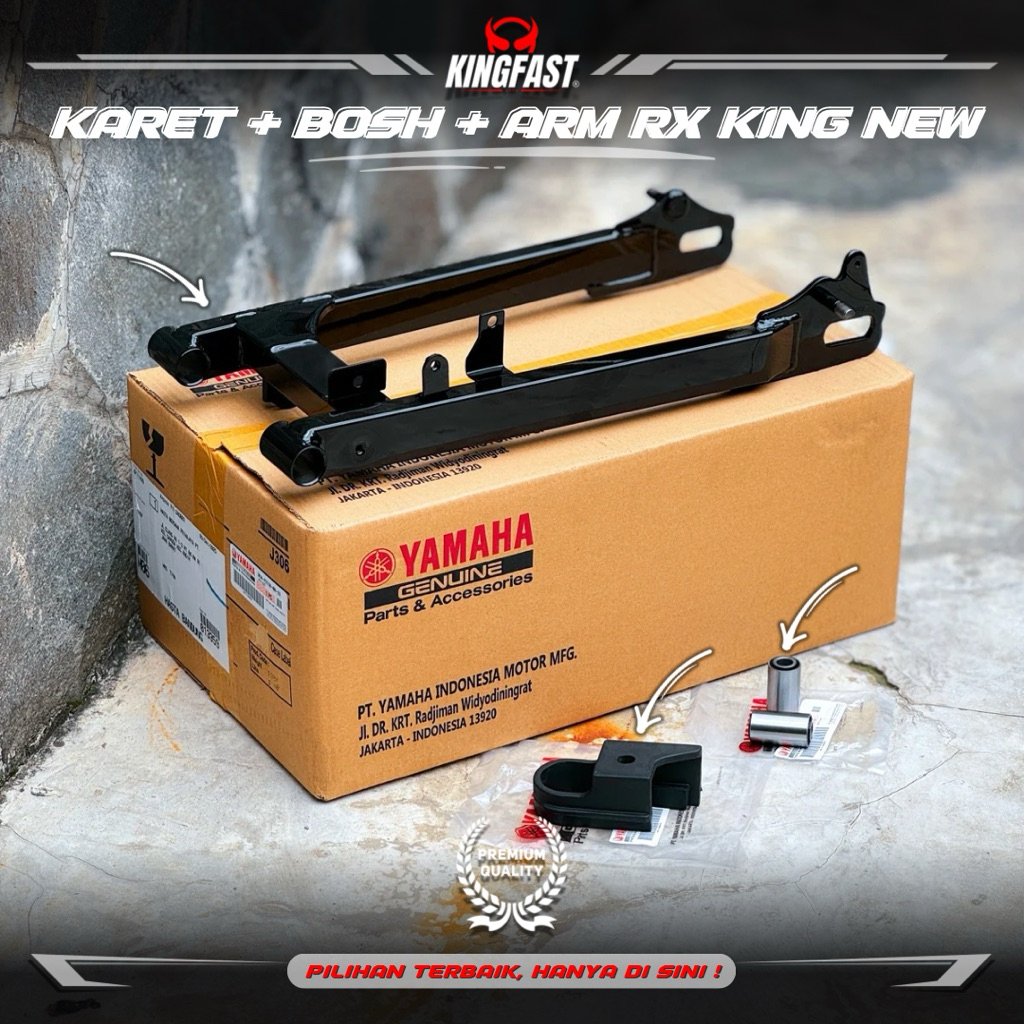 SWING ARM FULLSET BOSH & KARET ARM RX KING NEW ORIGINAL YAMAHA GENUINE PART (1 Set)