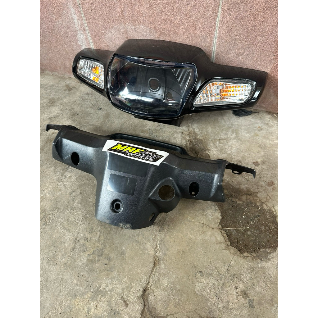 Batok  depan legenda 2 set reflektor mika smoke set batok belakang Honda legenda 2