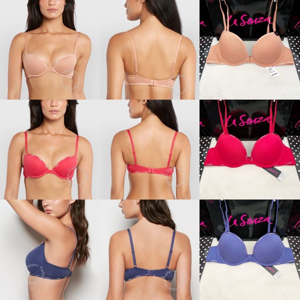 La Senza LaSenza Remix Cotton Bra Push Up Level 2 & No Push Up Ada Tag & Label 32A 32B 32C 34A 34B 3