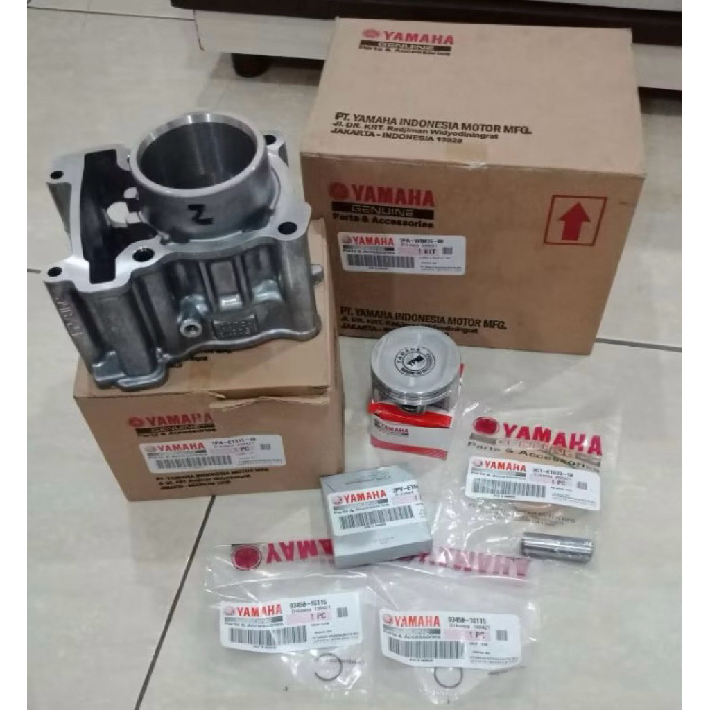 BLOK SEHER PISTON SET VIXION OLD NVL 1PA R15 OLD V2 CYLINDER BORING ORIGINAL ORI YAMAHA 1PA-WB016