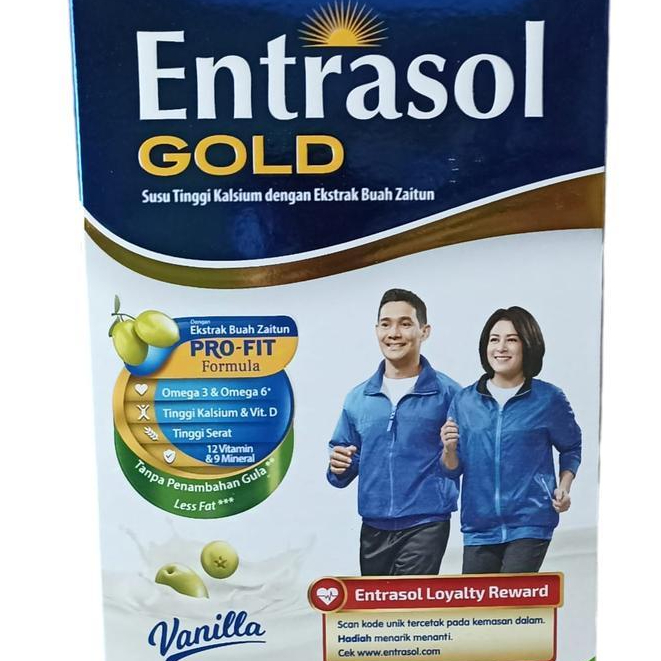 Entrasol Gold Susu Bubuk Vanilla 175gr – Nutrisi Dewasa
