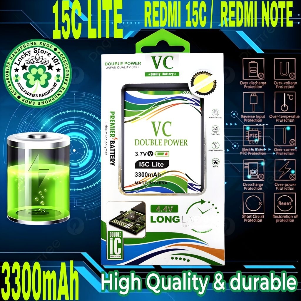 BATERAI  VC DOUBLE POWER  15C LiTE /  I5C LITE / I5C LITE / I5C LiTE  BATTERY BATRAI BATRE BAT
