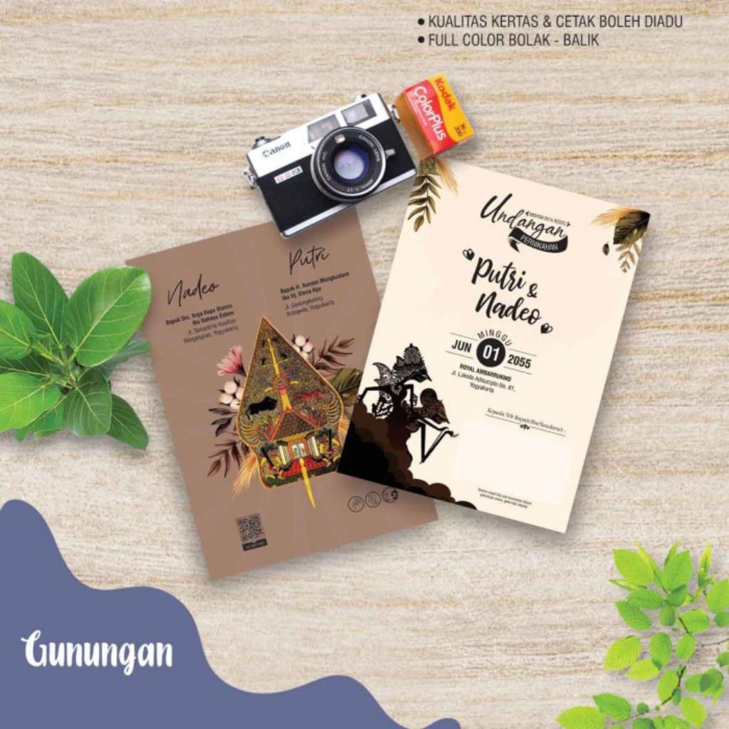 Undangan Nikah model Jawa 03 mewah & murah meriah 100 lembar