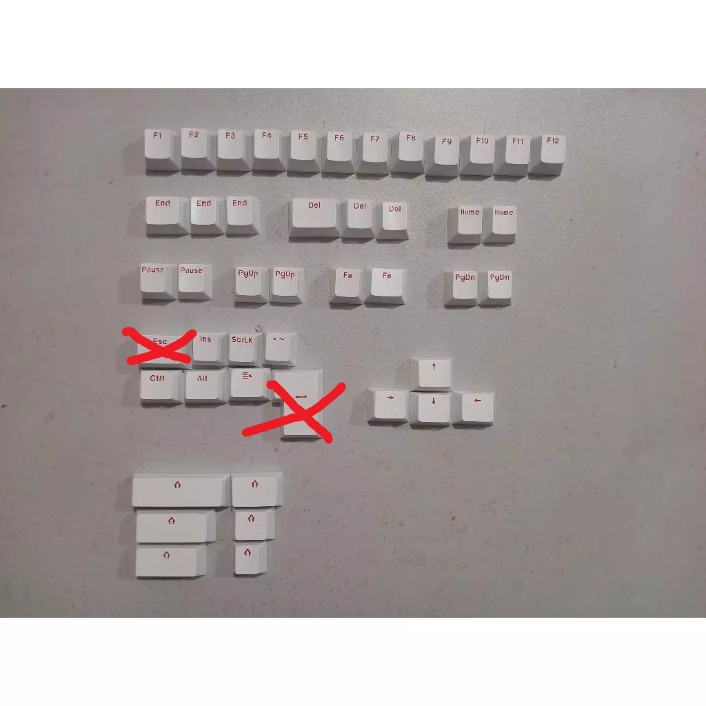 Keycaps Bijian Mechanical Keyboard ABS White TKL 87