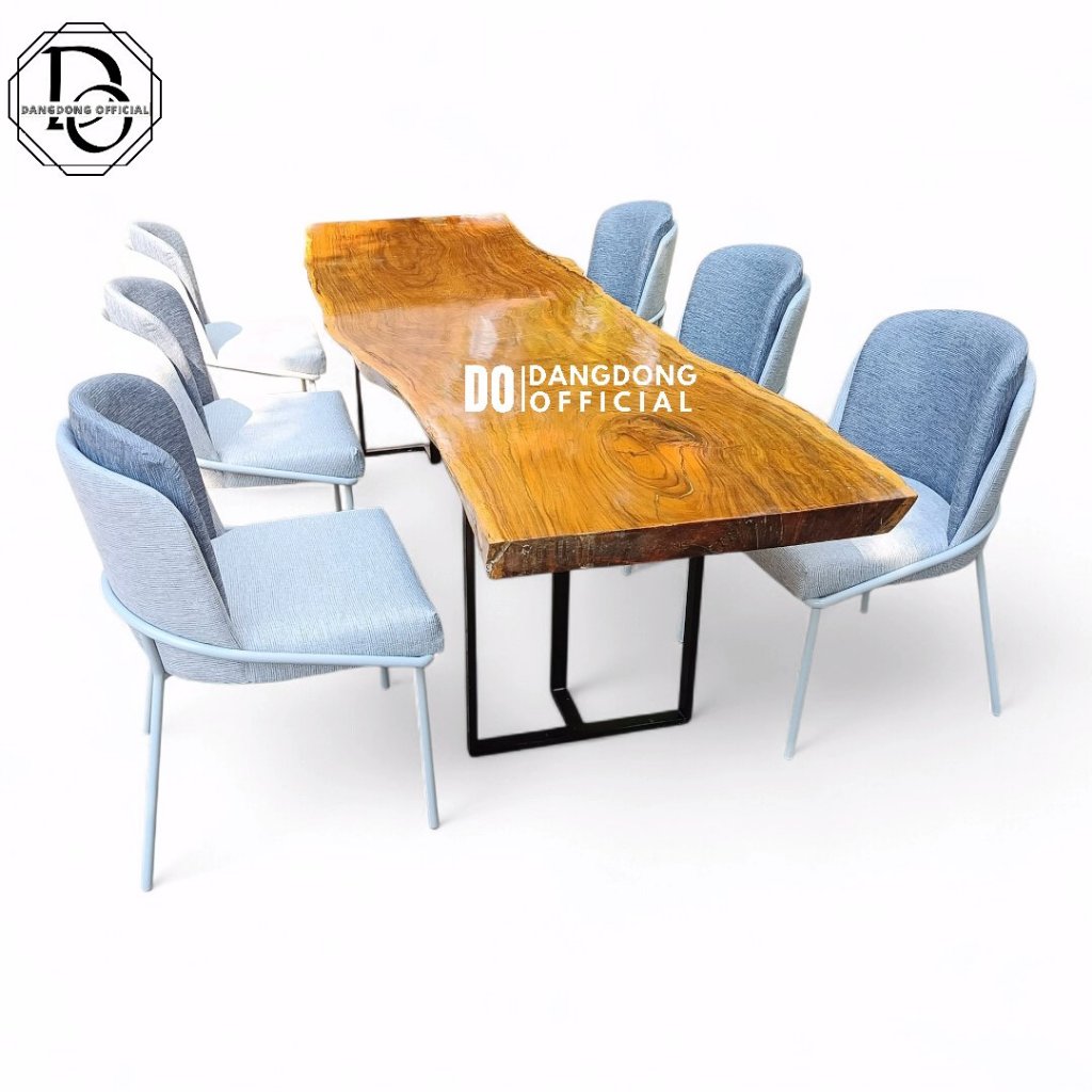 Set Meja Makan 6 Kursi Sofa Besi | Dining Table Dangdong Official