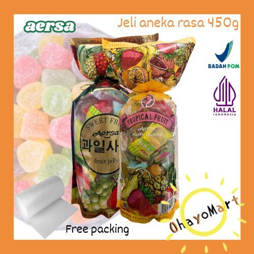 Sweet Fruit Aersa Fruit Jelly / Permen Jelly Korea Aneka Rasa 450grm