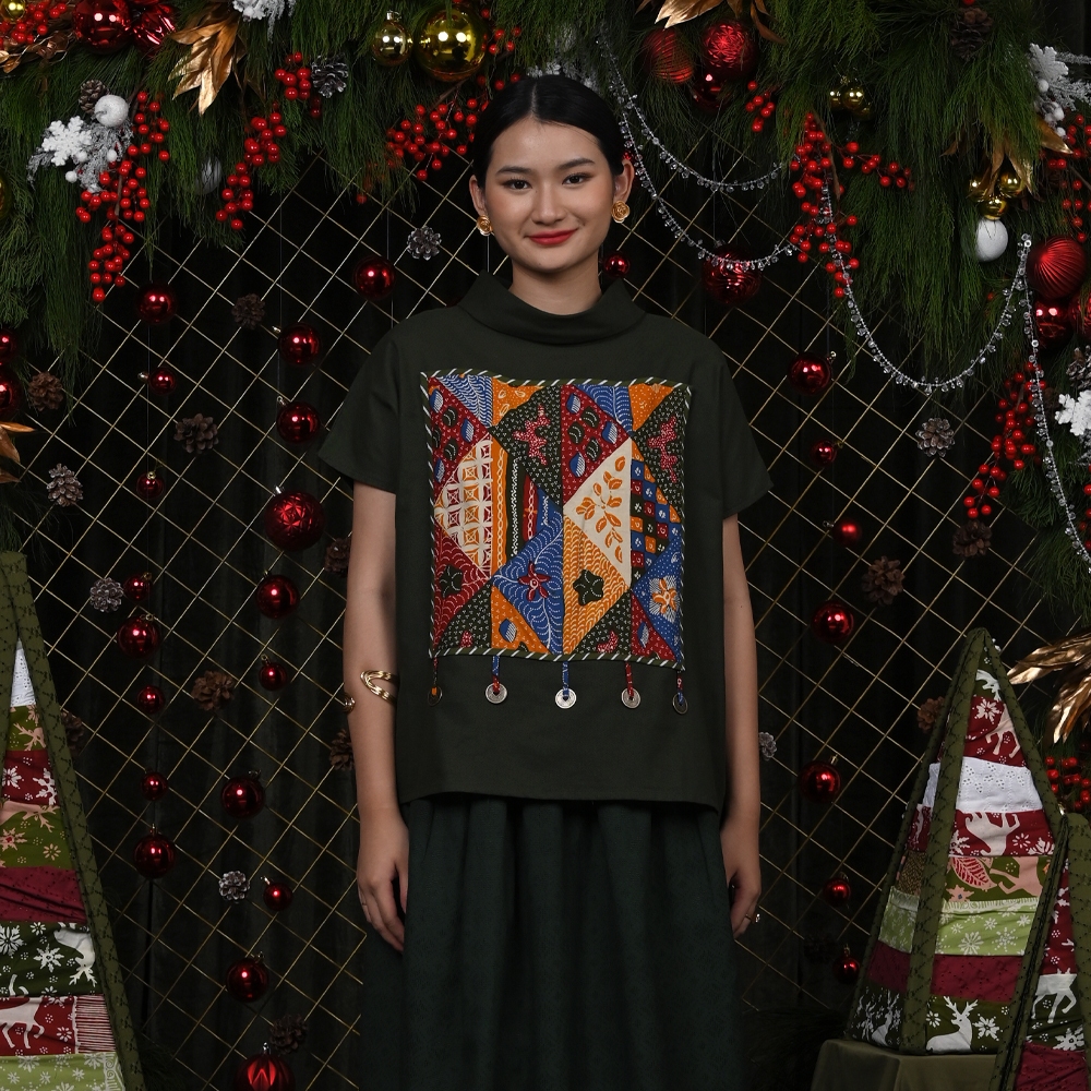 NONA RARA - Livre Tulis T5076, Baju kerja batik blouse wanita modern