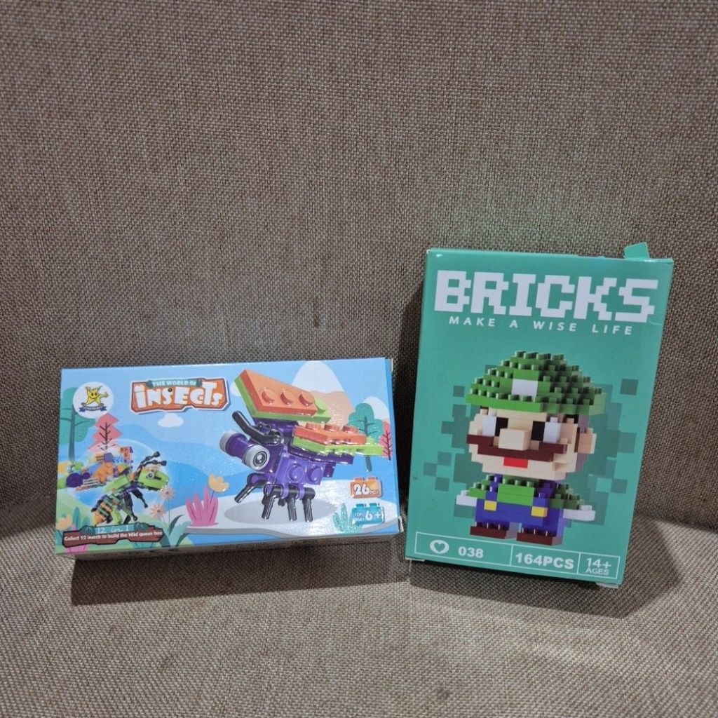 Preloved x NEW - Mainan Anak Bricks Mario & Insect