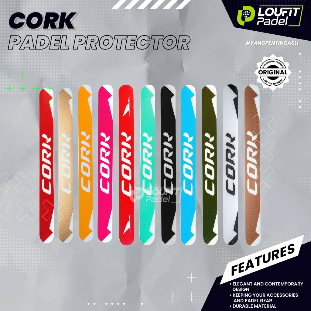 CORK PADEL Racket Protector / Pelindung Racket Padel Original Cork